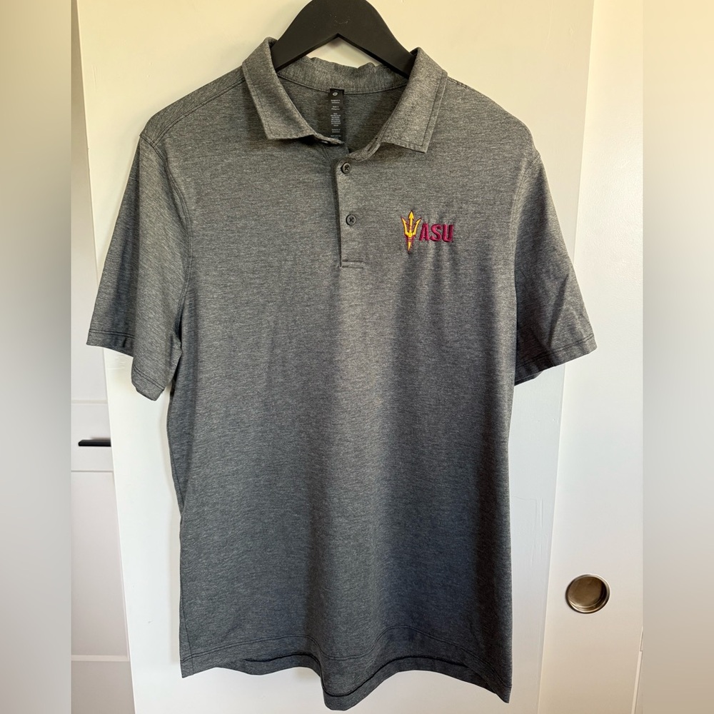 Lululemon ASU Evolution Short Sleeve Polo Shirt *Pique Fabric Size Large